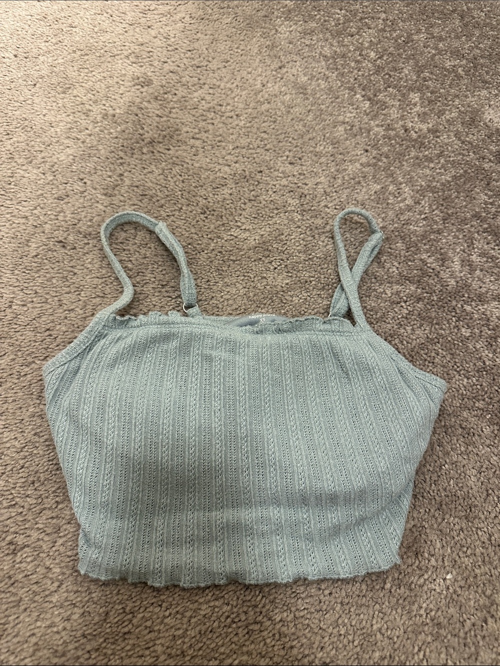 Gilly Hicks Light Sage Ribbed Knit Cami